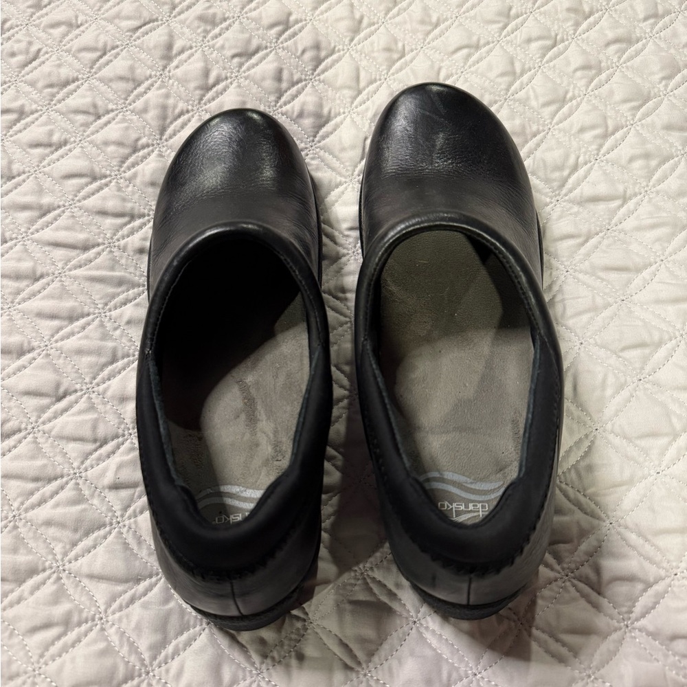 Dansko Black Leather Mules Size 41 / US 10